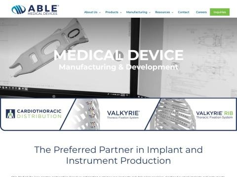 Able Medical Devices - First-to-Market Bioactive PEEK Thoracic Fixation Systems